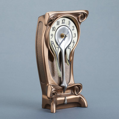 11.2 inches H multicolor Art Nouveau Melting Clock - 8390 made of polyresin