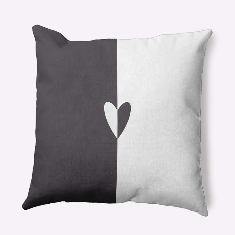 Coussin décoratif en polyester intérieur / extérieur, H 18 po x l 18 po, Carré