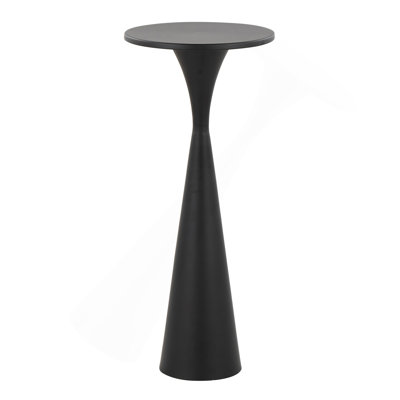 Gemma 22" Contemporary Metal Side Table In Matte Black From Grandview Gallery By Lumisource