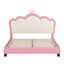 Lit princesse rembourré avec tête de lit couronne, lit plateforme avec tête de lit et pied de lit-91052257-91052256