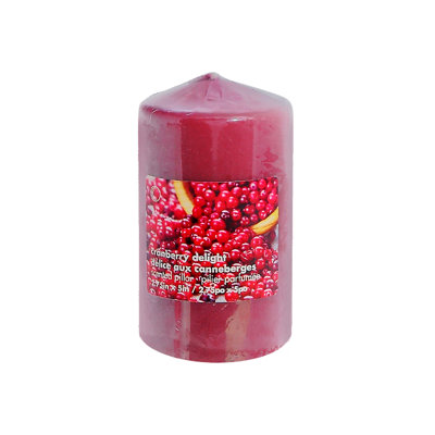 Cranberry Scented Pillar Candle