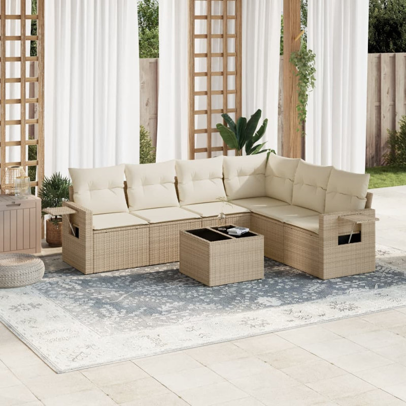 Ensemble de canapé de jardin Vidaxl beige