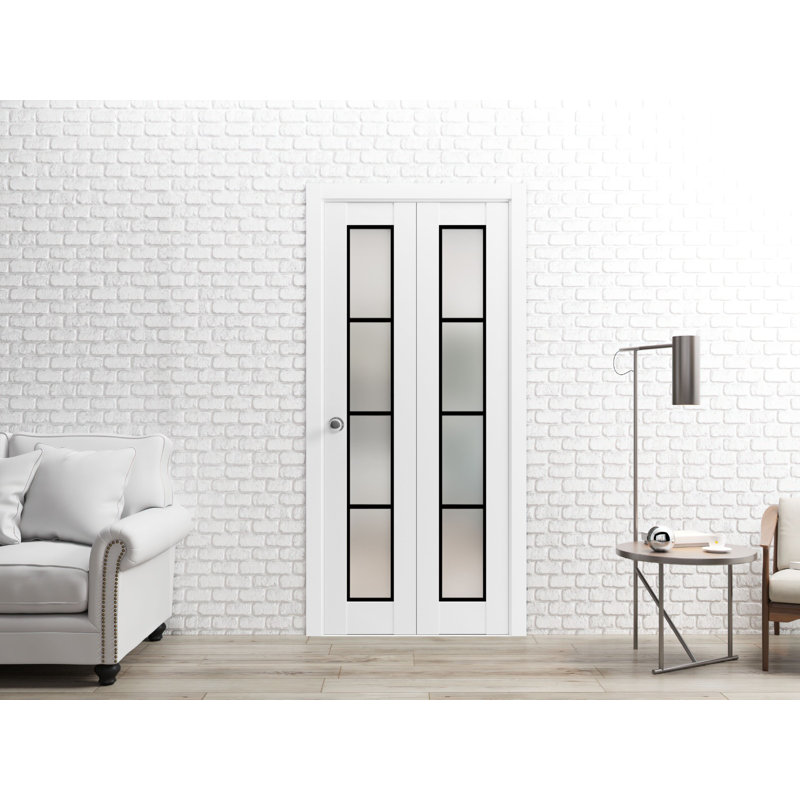 Porte pliante en bois manufacturé 2132 massif, 56 po x 84 po