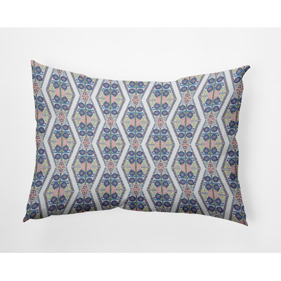 Geometric Polyester Indoor/Outdoor Throw Pillow