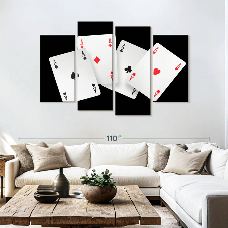 Senne Four Ace Cards, 54" H x 84" W