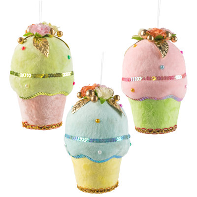 Elegant Ice Cream Ornament  - 7 Inches Set Of 6