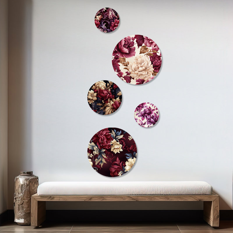 Ellesmere - Ensemble de 5 reproductions d'art floral