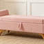 Banc de rangement en velours côtelé 57 po avec pieds en bois massif-1219283326