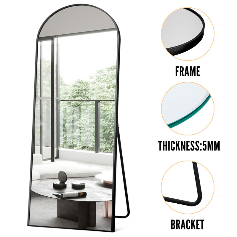 Miroir pleine grandeur Elden, Noir, 71 po x 24 po