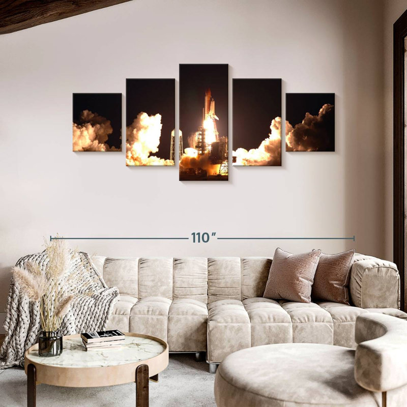 NASA Space Shuttle Launch, 42" H x 92" W