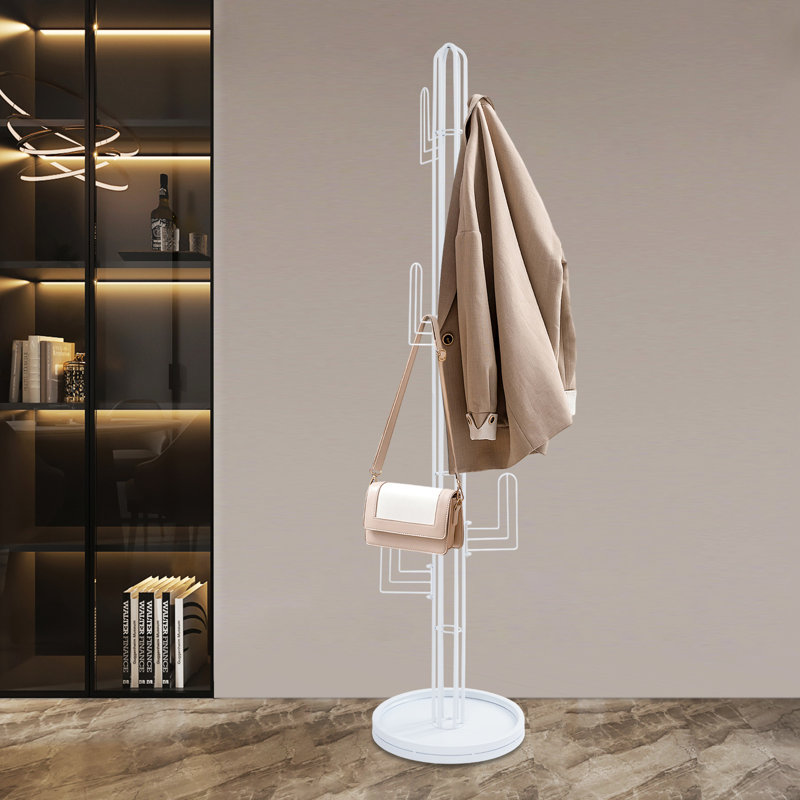 Porte-vêtements 68,9 po en forme de cactus, Blanc