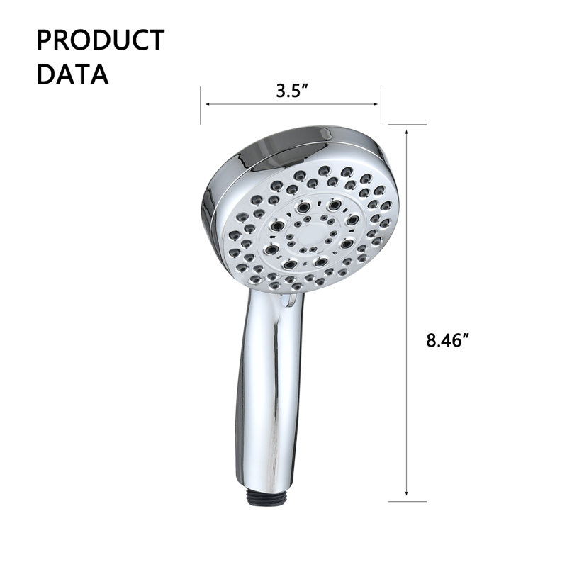 Full/Standard Handheld Shower Head 2.5 GPM GPM, Chrome