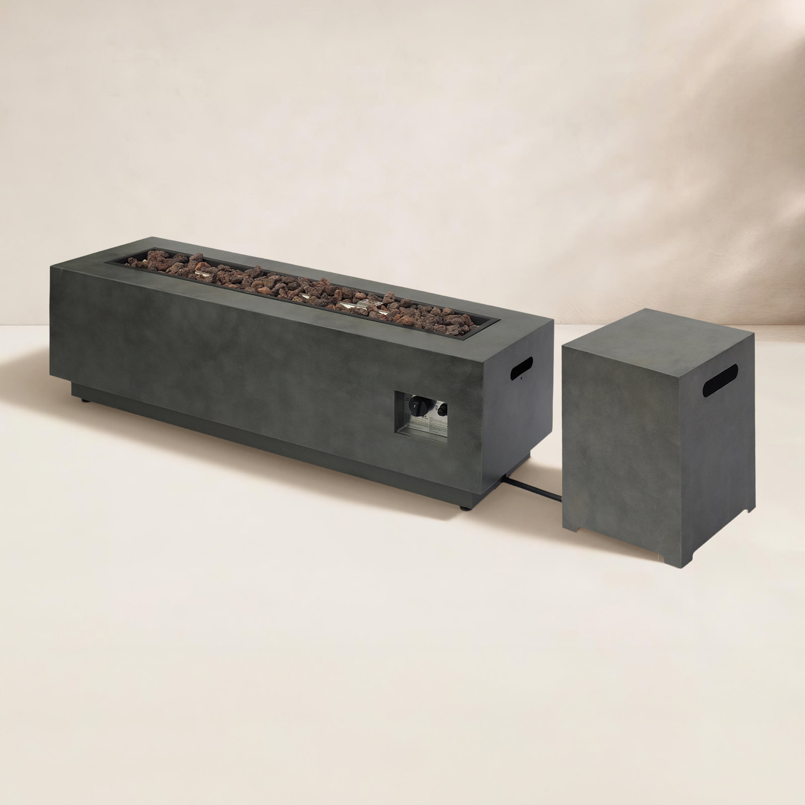 Jair Outdoor Fire Pit, Concrete