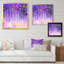 Printemps fleurs mauves arbre Wisteria en fleur - œuvre d'art traditionnelle sur toile-1327843711-1327843698