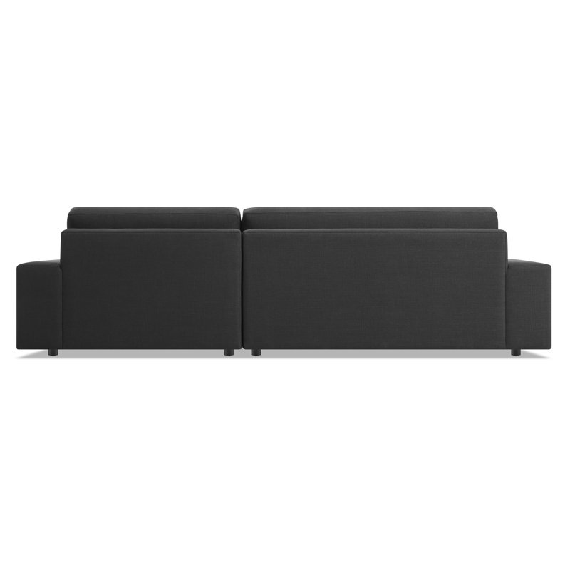 Esker Chaise Sectional, Afton Gray Basketweave, Right Hand Facing