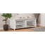 Banc à chaussures avec rangement et coussin, banc de rangement à volets vieillis avec charme rétro pour le salon, entrée (blanc)-129474251-129474252
