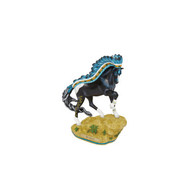 Trail Of Painted Ponies War Bonnet Horse Figurine 9in H