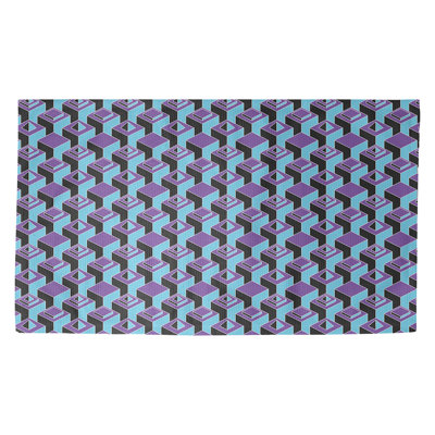 Gratte-ciels mauves/bleu/noir Tapis décoratif
