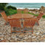 Mahmut 6 - Person Wood Patio Dining Set with Oval Table