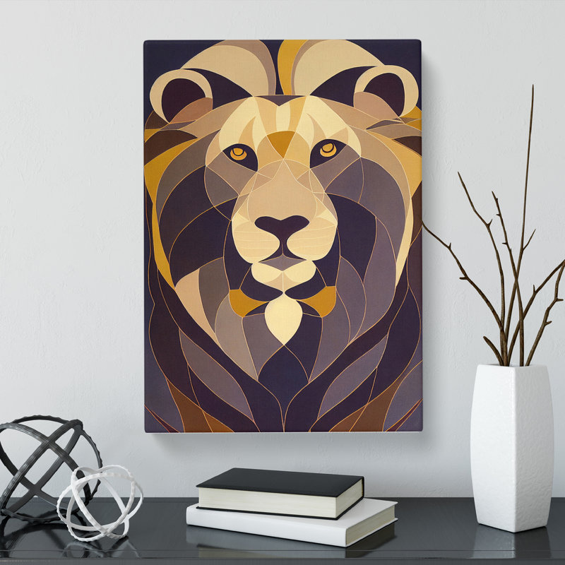Contemporary Lion Vol.1 - Wrapped Canvas, 50cm H x 35cm W x 3cm D