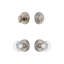 Grandeur Georgetown Rosette Entry Set with Bordeaux Crystal Knob in Antique Pewter-714115057-714115058