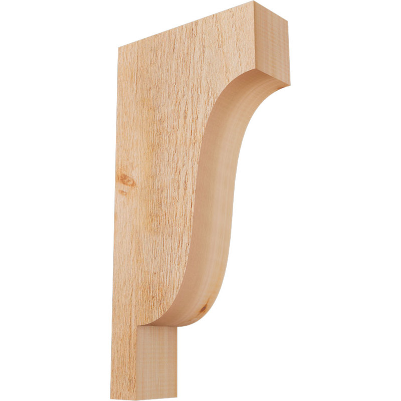 Newport Corbel, H 24 po x l 4 po x P 12 po, Cèdre rouge, Sciage brut