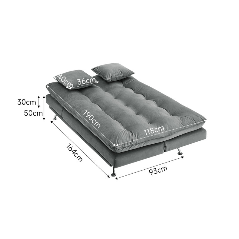 Mergim 3 Seater Sleeper, Grey