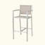 Tabourets de bar avec structure en aluminium antirouille, filet, ensemble de 2