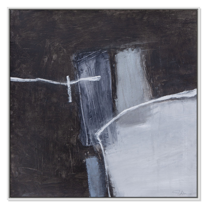 Graphite Gemstones I Print by Casa Fine Arts, 41.5" H x 41.5" W, White