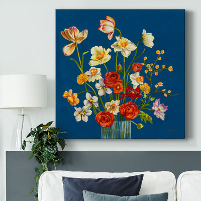 «Blue and Red Bloom», impression sur toile