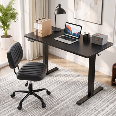 Bureaux réglables en hauteur avec chaise pivotante en simili cuir Nahant