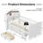 Twin Bed Frame With Storage 4 Drawers,Wooden Bed Frame For Kids,Platform Twin Size Bed With Guardrail Headboard And Ladder, No Box Spring Needed, Easy Assembly, White
