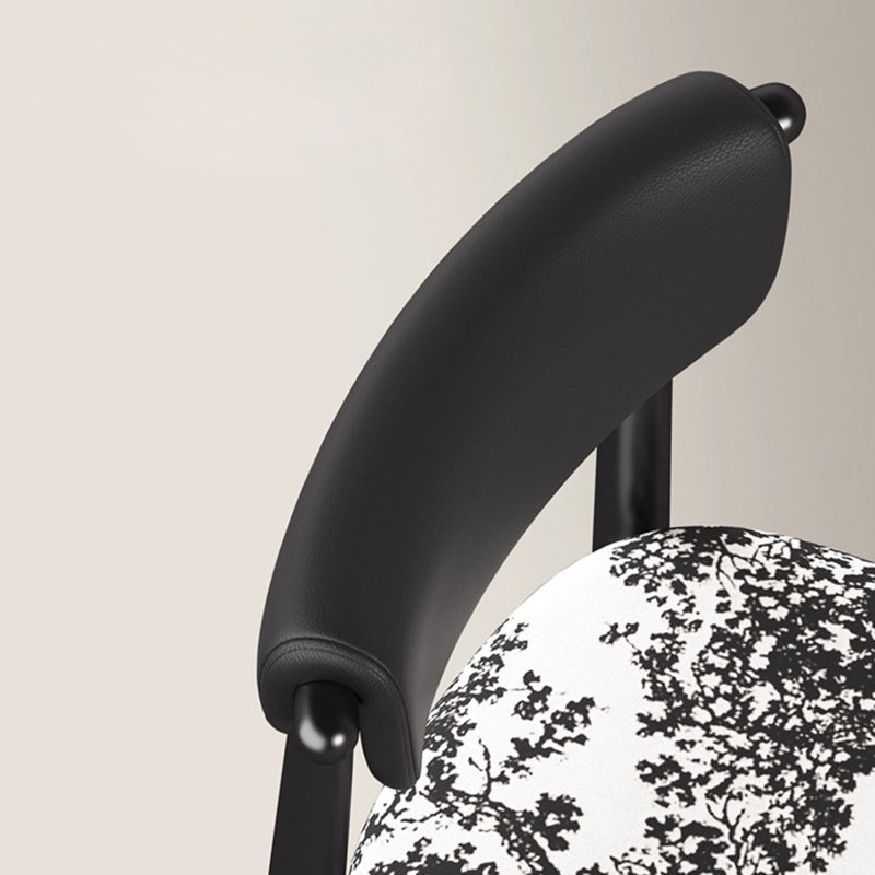 Chaise d'appoint à lattes noires (ensemble de 2)