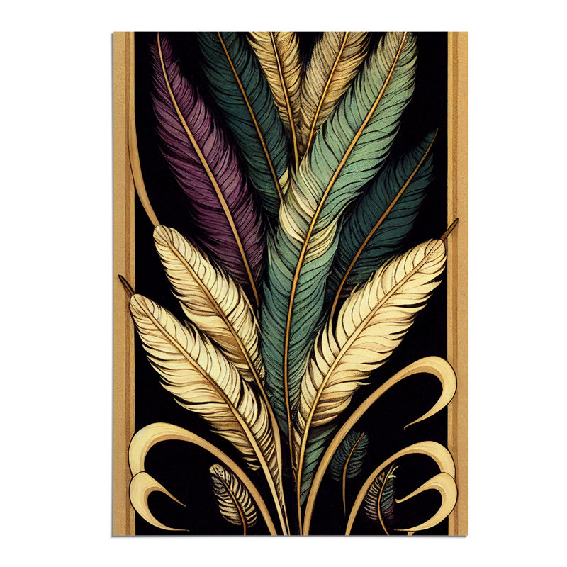 Classic Feathers - Wall Art, Paper, 59.4cm H x 42cm W, No Matte