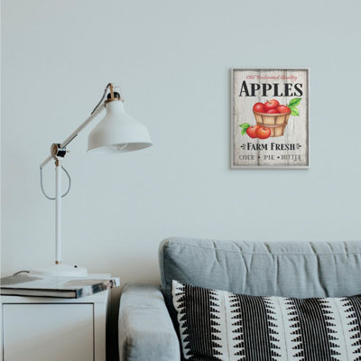 " Rustic Farm Fresh Apple Sign Aged Charm " by Sheri Hart