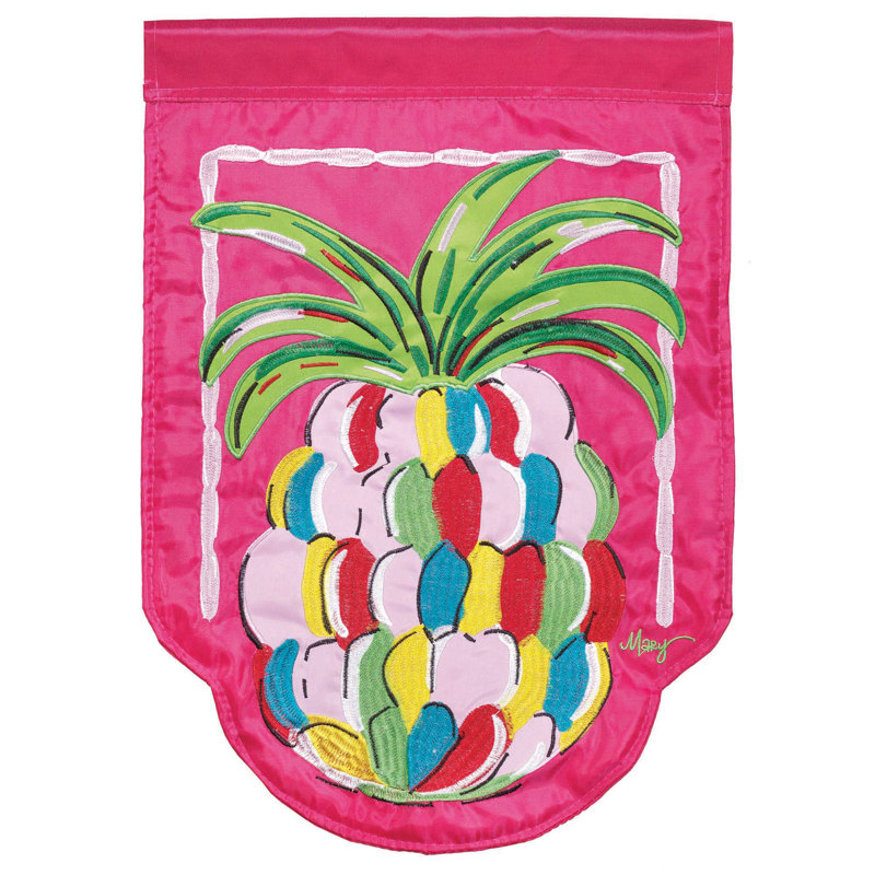 Drapeau de jardin en polyester à 1 face 6 pi x 1 pi Bissonnette