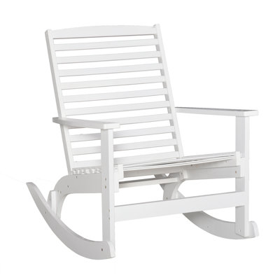 Chaise berçante d'extérieur en bois massif Odwyer