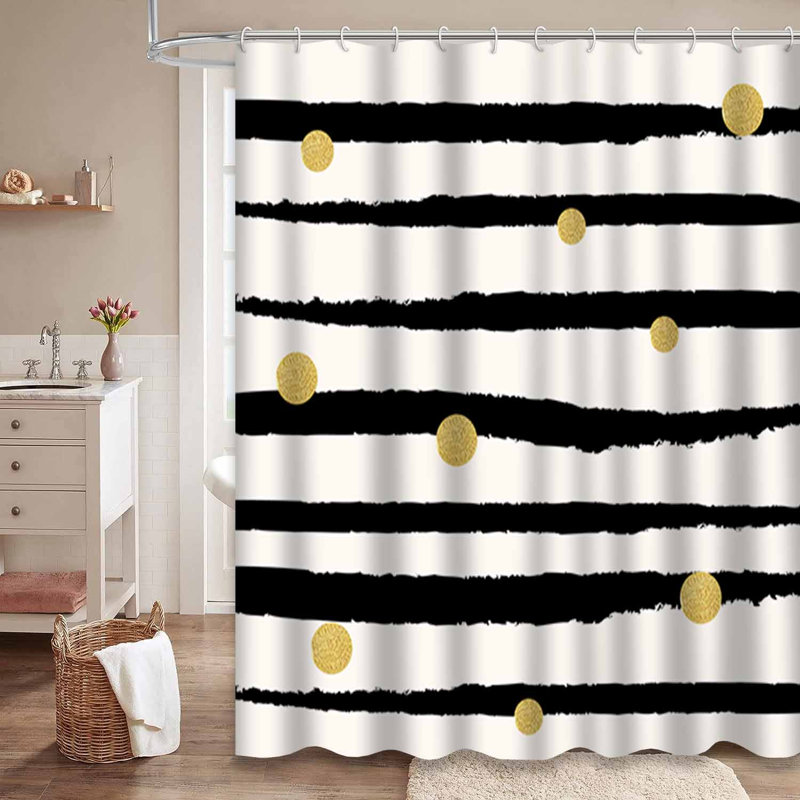 Rideau de douche Gold Dot, L 72 po x l 72 po