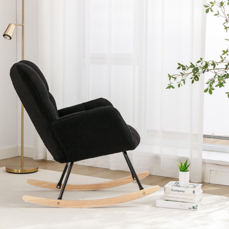 Chaise berçante Johileny, Noir