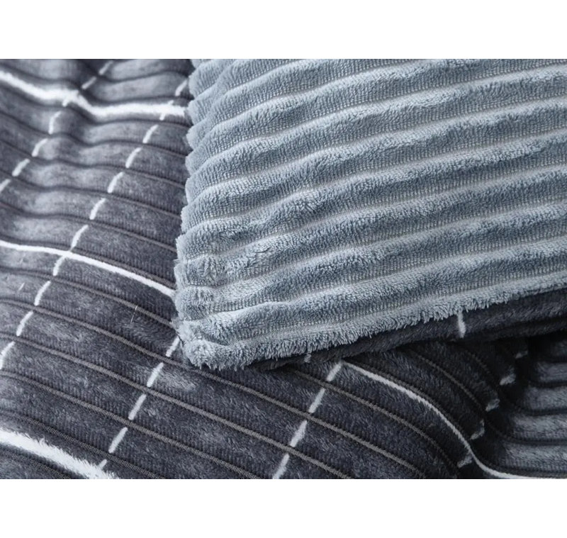 Polyester Striped Bedspread with Pillowcases Included, King Bedspread + 2 Standard Pillowcases