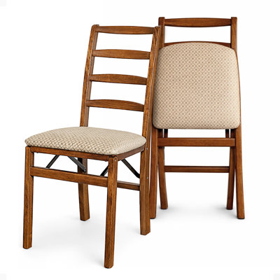 Chaises pliantes rembourrées Ladderback