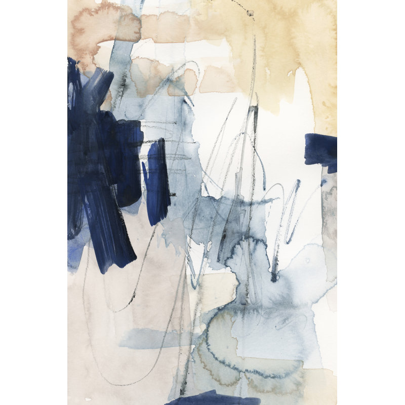 Wild Air II - Wrapped Canvas Painting, 91 cm H x 61 cm W, Black Floater Framed