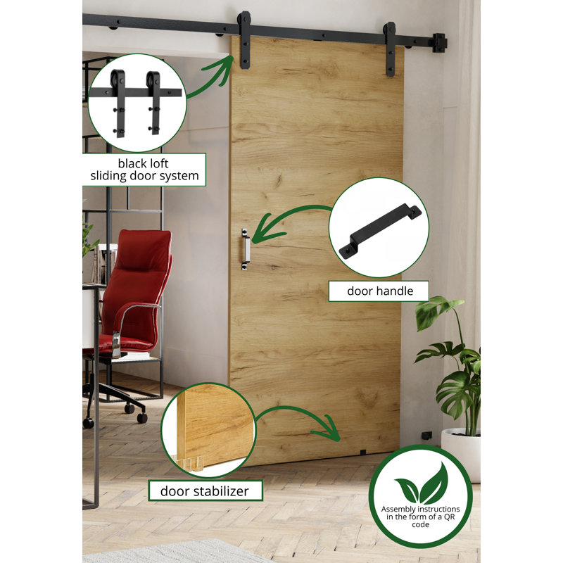Door, 86cm x 205cm, Brown