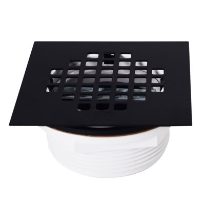 Couvercle de drain de douche carré 4-1 / 4 "avec tuyau de drainage en PVC 2" 40 "