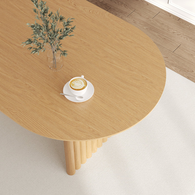 Table de salle à manger 30 po, H 30 po x L 67 po x l 33,5 po, Bois naturel