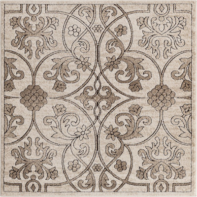 Tapis à motif floral Dathon