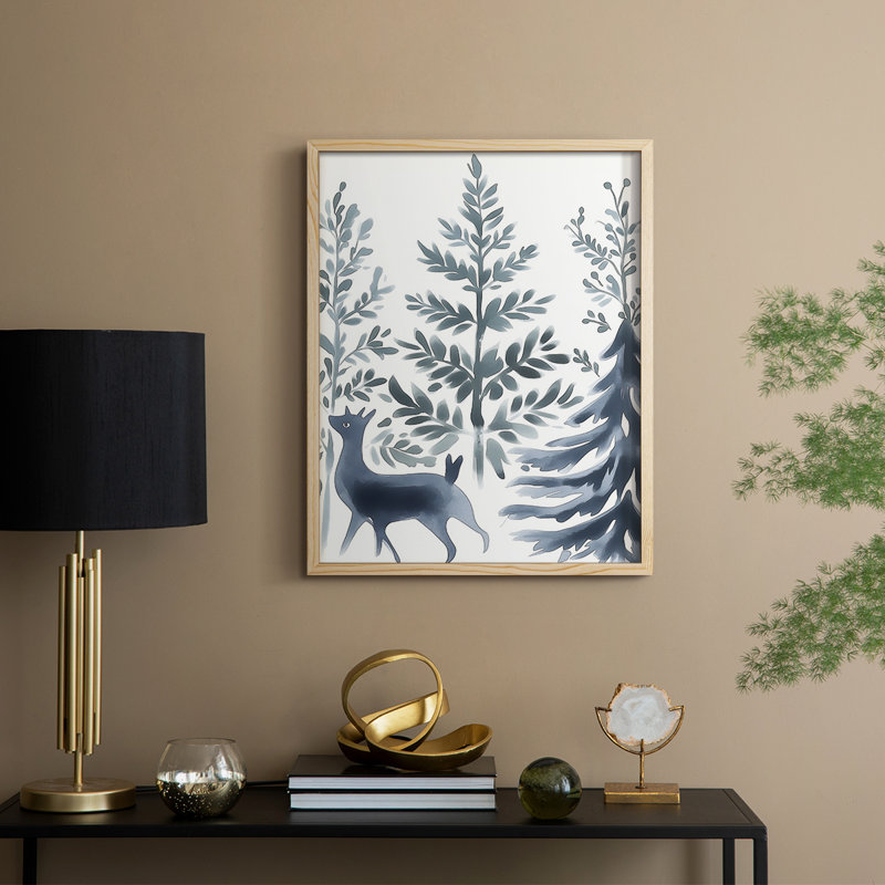 «Christmas Holiday», art encadré Cccxxiii - bois massif, H 11 po x l 9 po, Naturel