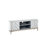 Mirrored TV Stand For 65 Inch Tvs With Open Storage And Two Cabinets