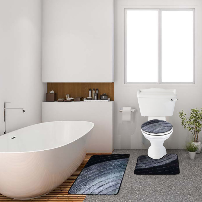 Crestside Non-Slip Bath Rug, Galaxy Gray