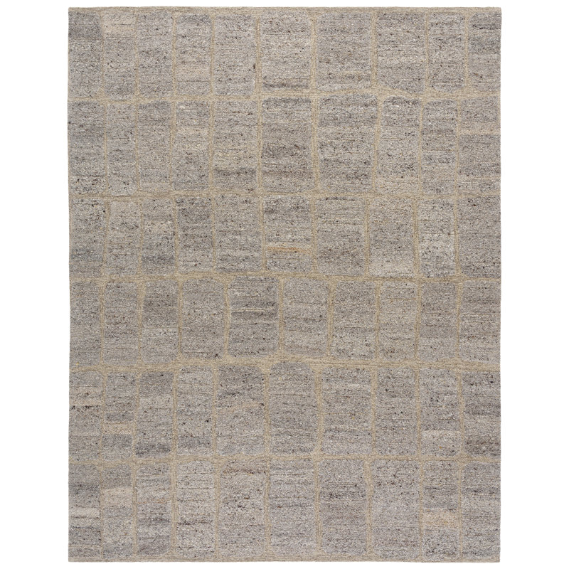 Tapis taupe / gris Marzia 104, Rectangulaire 8 pi x 10 pi
